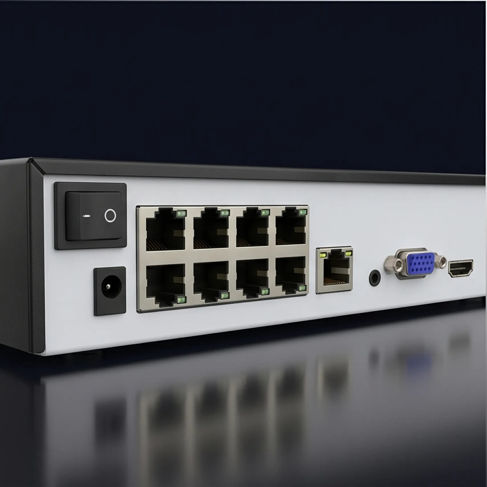 4-იანი 4MP IP POE სათვალთვალო კამერების კიტი + 8ch NVR - 4