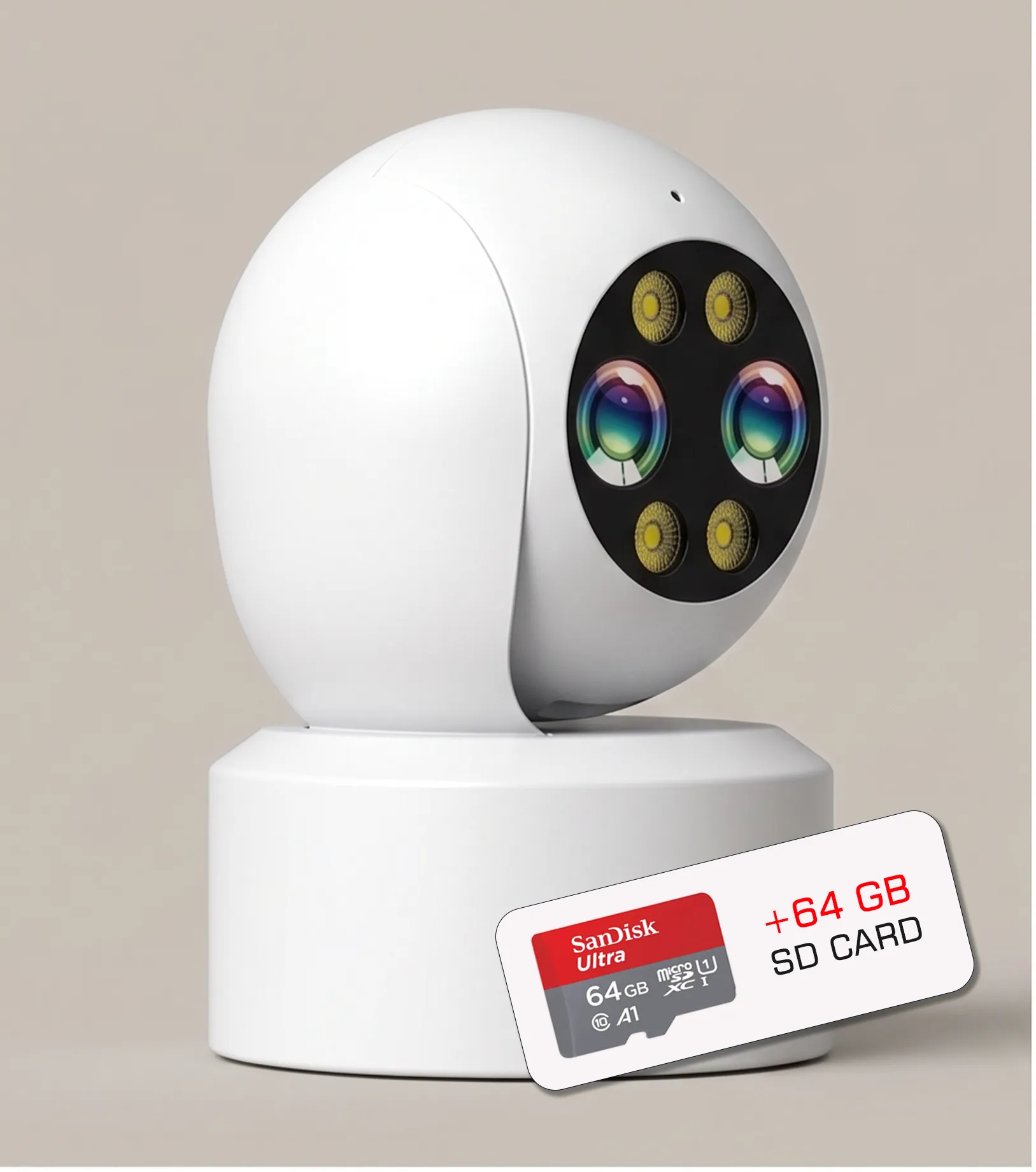 PTZ Wifi შიდა გამოყენების IP კამერა (Single Lens)