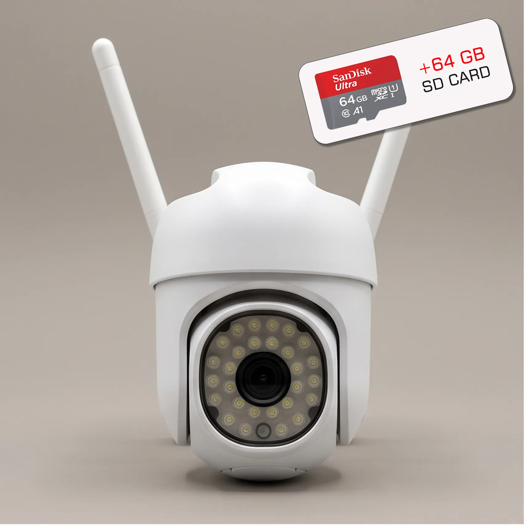 PTZ Wifi გარე გამოყენების IP კამერა (Single Lens)